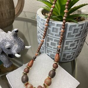 Earthy vintage Beaded Necklace